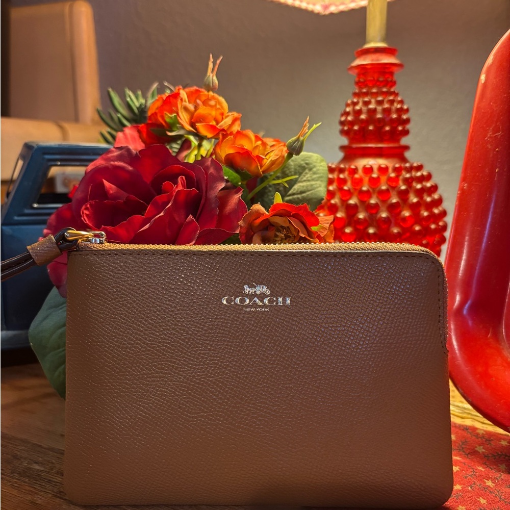 Coach Wristlet/Light Brown